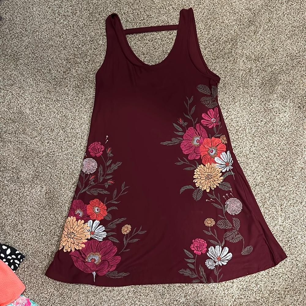 Wine colored dress